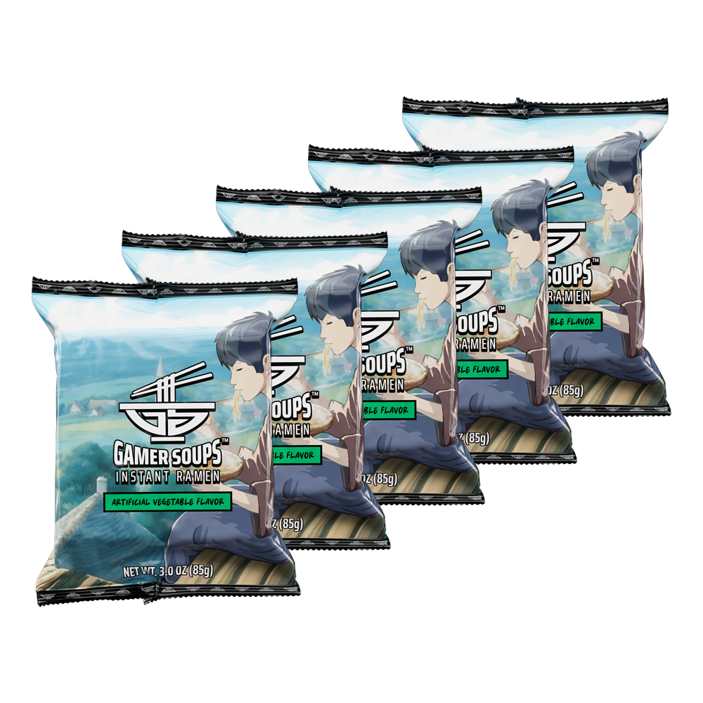 Gamer Soups Instant Noodles - Vegetable Bricks (5 Pack)